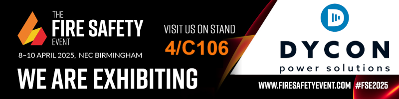 Dycon Power Solutions is delighted to announce that it will exhibiting at the Fire Safety Event in Birmingham’s NEC from 8th to the 10th April 2025